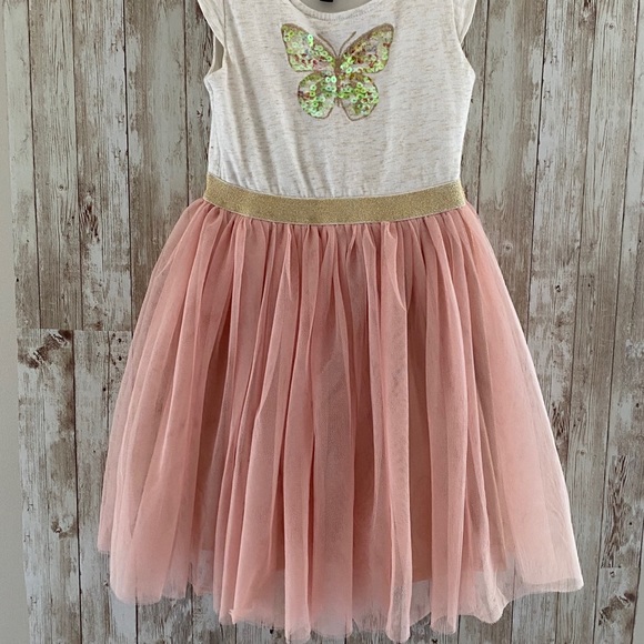 6 years girls dress with tulle pink and off white - Picture 2 of 10